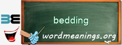 WordMeaning blackboard for bedding